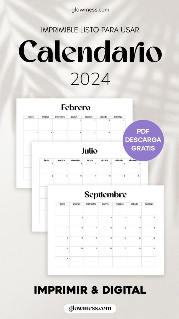 calendario para imprimir 2024