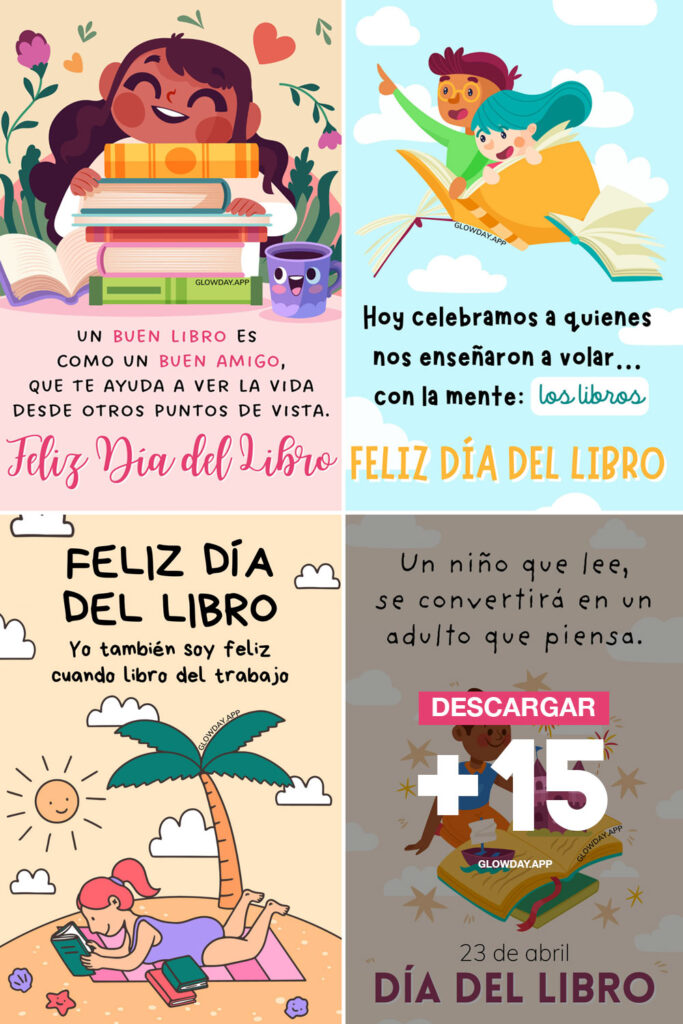 feliz dia del libro 2025 frases imagen
