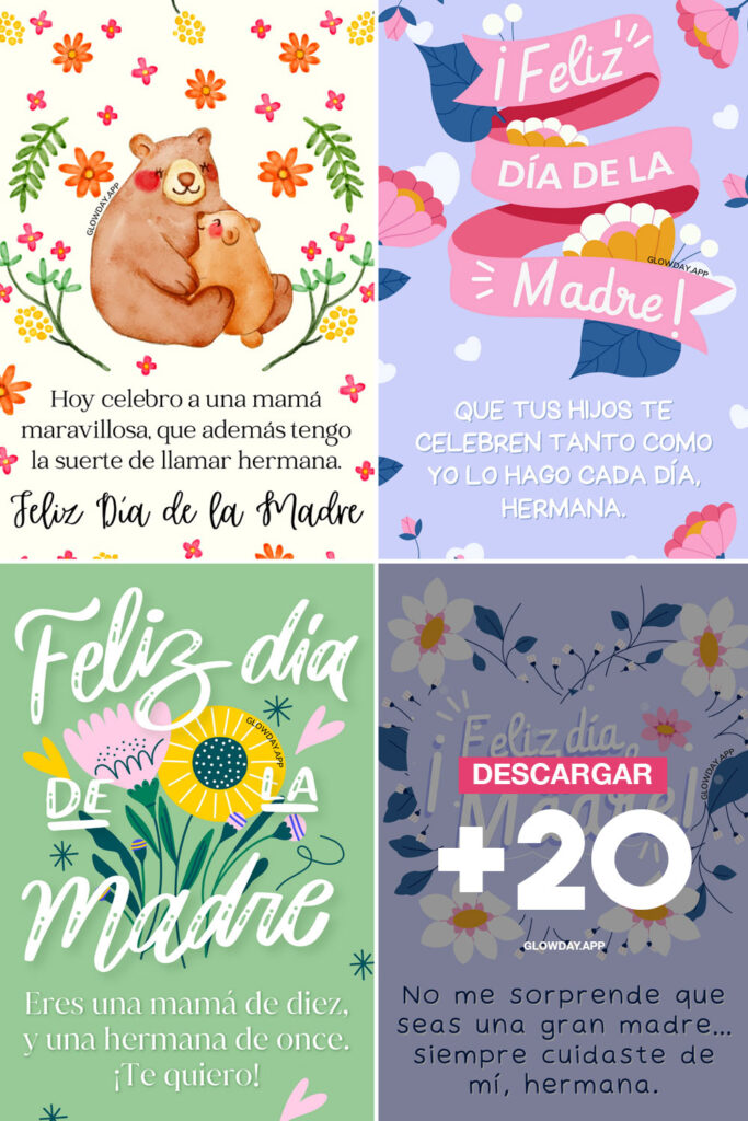 feliz dia de la madre hermana