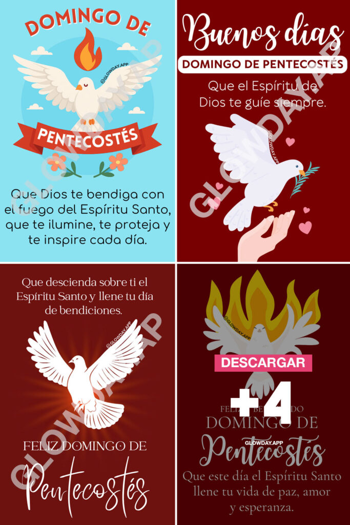 feliz domingo de pentecostes frases buenos dias imagenes