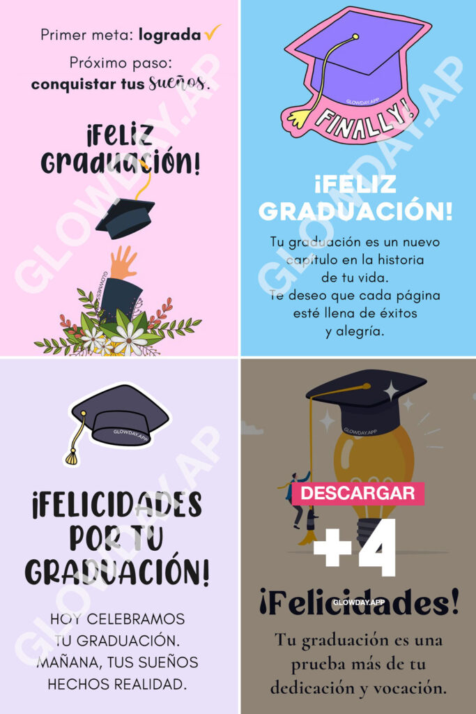 feliz graduacion frases mensajes tarjetas con felicitaciones